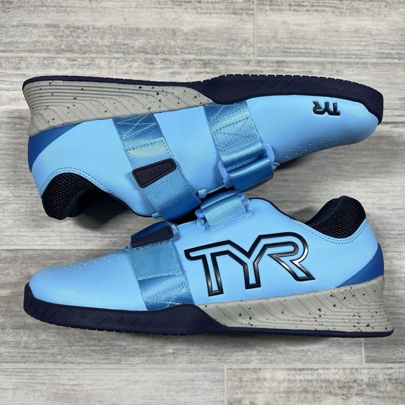 TYR L-1 Lifter Men's Size 9 Weight Training Power Lifting Blue Shoe Sneaker NEW - Picture 7 of 9
